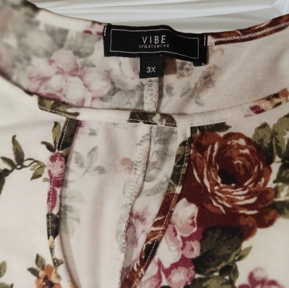 Vibe Rose Floral Maxi DRESS Plus Size 3X Boho with LACE accents Bloomcore - Picture 4 of 6